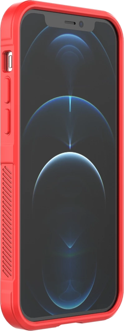 Mbështjellës Hurtel Magic Shield Case për iPhone 12 Pro, fleksibil, i blinduar, i kuq