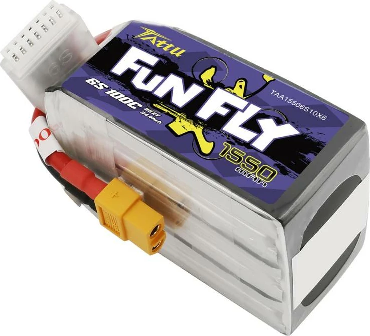 Bateri LiPo Tattu Funfly 1550mAh 22.2V 100C 6S1P me XT60