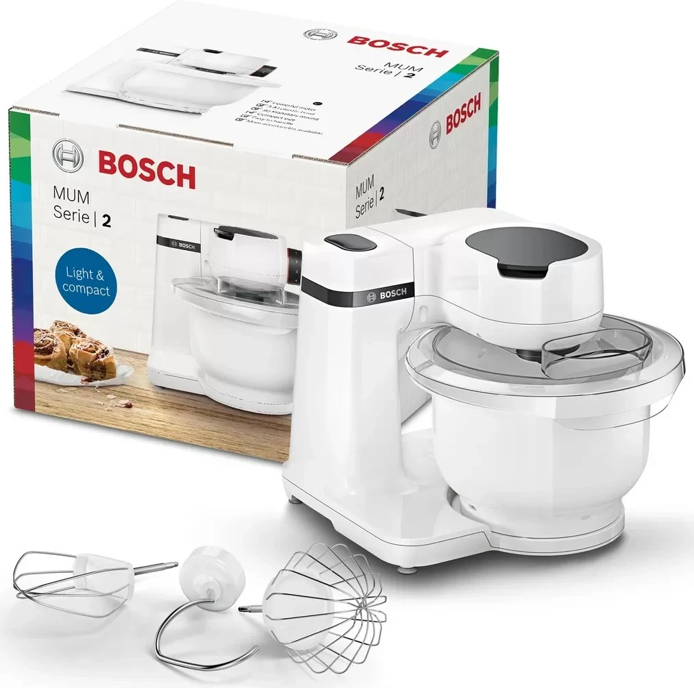 Procesor ushqimi Bosch Serie 2 MUMS2AW00, 700 W, 3.8 L, Bardhë