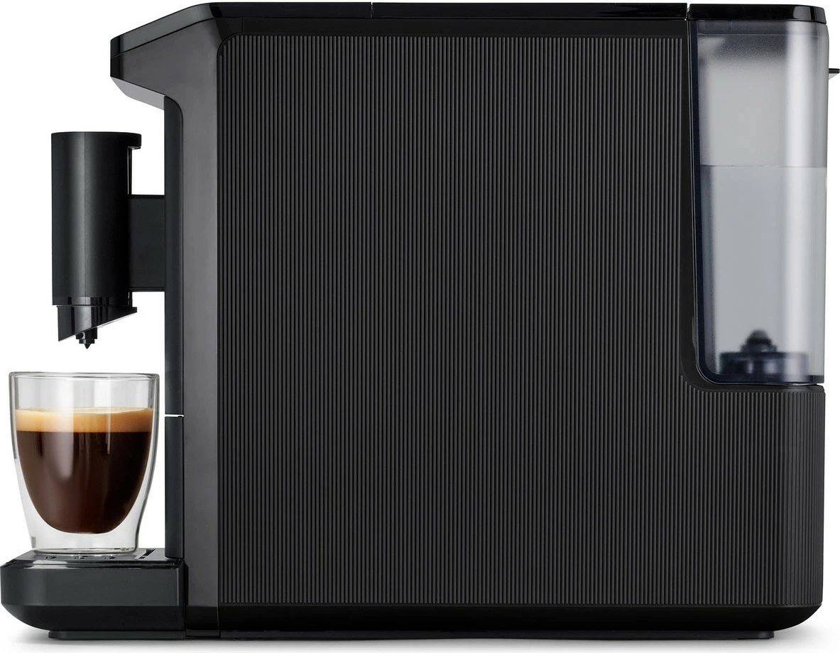 Makinë kafeje, Tchibo, Esperto Mini 648480, 19 bar, mulli çeliku, rezervuar 1.1 L, automatike, e zezë