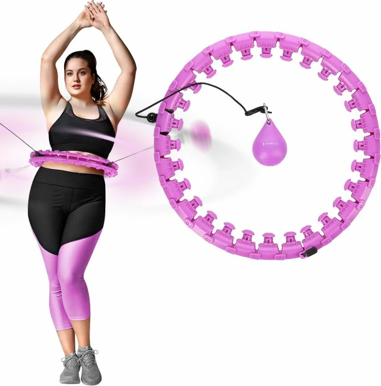 Set hula hop me peshë HMS HHW12, rrip BR163 plus size, të zeza