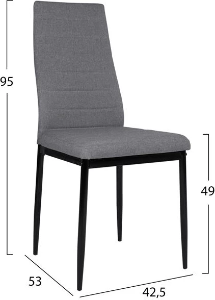 Set 5 pjesë Tavolinë Sonama me këmbë të zeza dhe karrige metalike Lady FH11009 110x70x76 cm