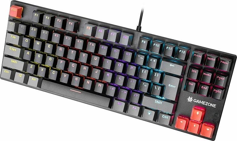 Tastierë mekanike Tracer Gamezone Blade 87 (TRAKLA47374), TKL 80%, RGB, USB me kabllo 1.5 m, e zezë