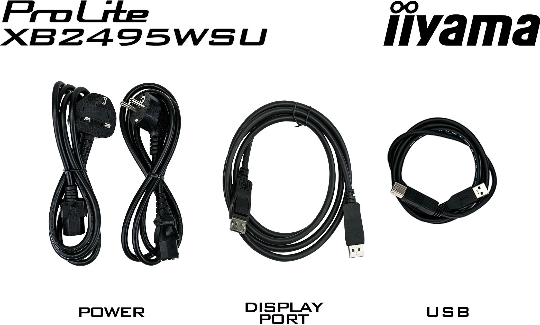Monitor iiyama ProLite XB2495WSU-B1, 24.1" IPS, 1920x1200, USB hub, altoparlantë, i zi