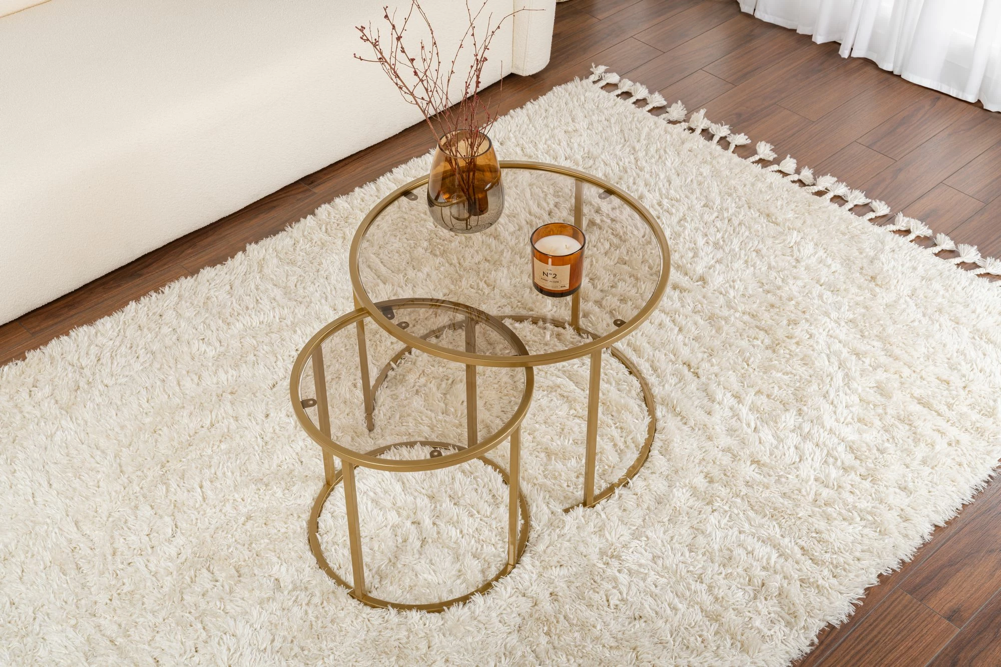 Set tavolinash kafeje Nordure, Aurum - 60, 42 - ngjyrë ari, bronzi