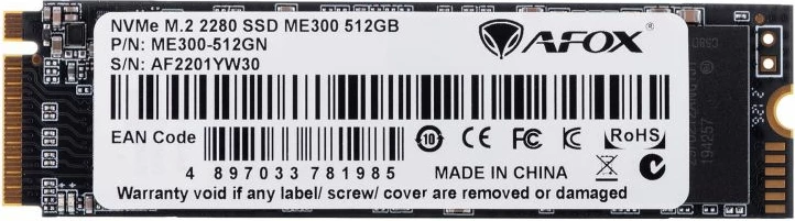 SSD AFOX ME300 M.2 PCI-Ex4 512GB