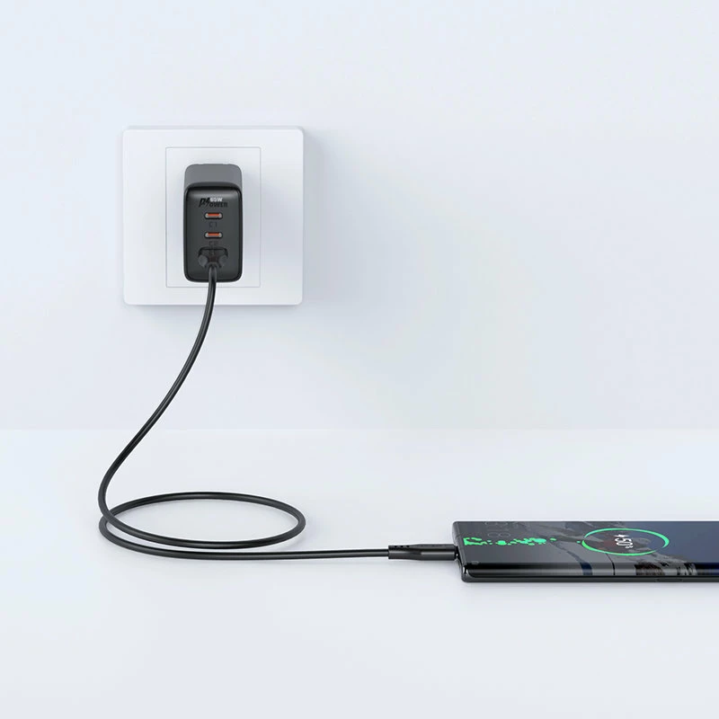 Kabllo USB Acefast C3-04, 1.2m, 3A, e zezë