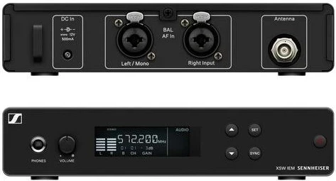 Set monitorimi në vesh Sennheiser XSW IEM SET (A), me bodypack, LCD, i zi