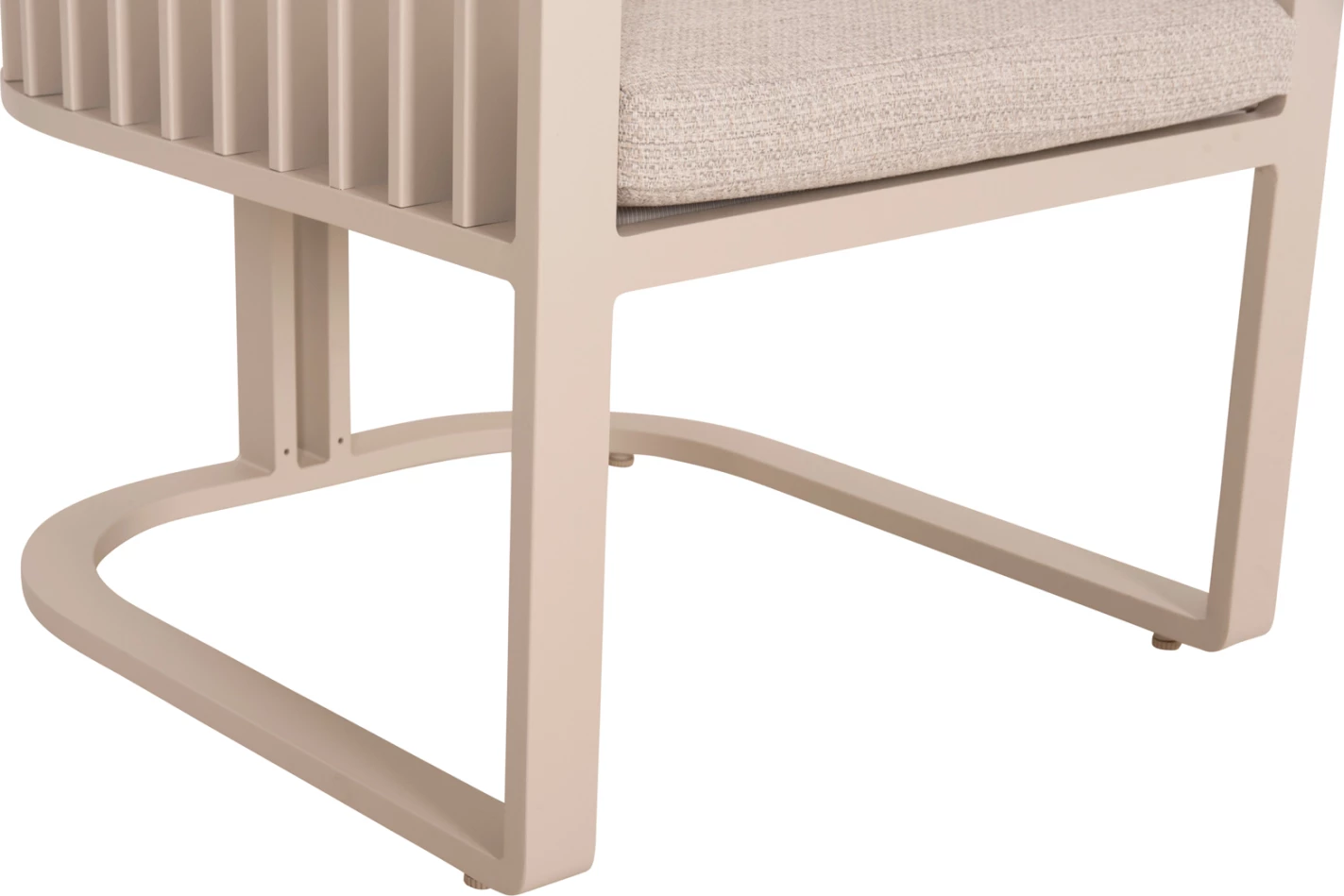 Karrige ngrënie për jashtë, alumini, ngjyrë fildishi, jastëkë bezhë, ETERNITY CD6176.01, 65x72x84cm