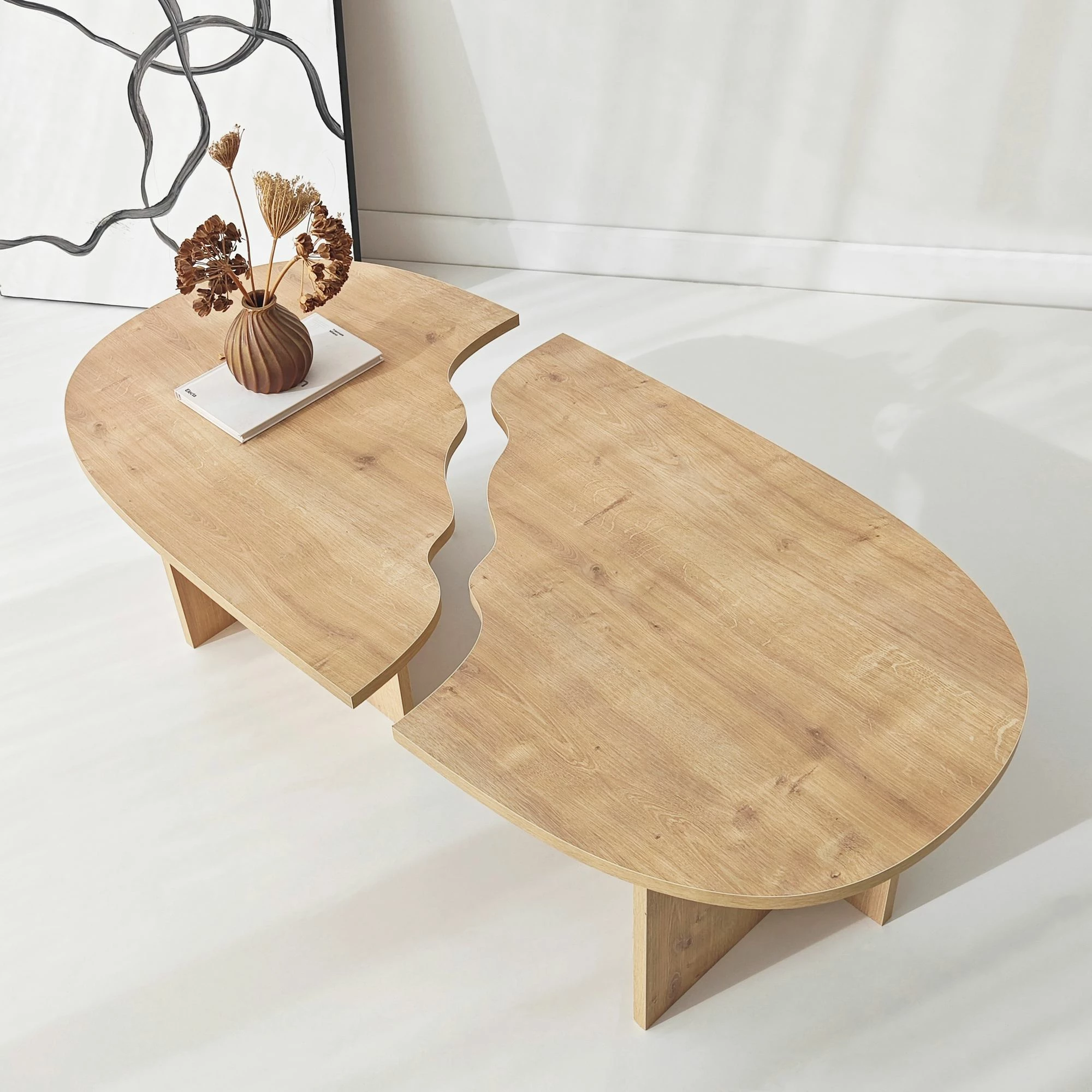 Tavolinë kafeje Skye Decor, ngjyrë lisi Sapphire Oak