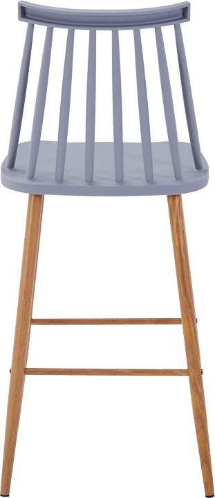 Karrige për bar Aurora I pp, ngjyrë gri - këmbë metali natyrale, 42x47x99cm