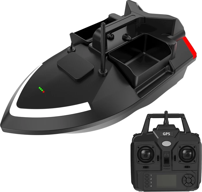 Varkë karremi, Flytec V020, GPS 40 pika, 3 dhoma, rreze 500 m, bateri 7.4V 12000 mAh, e zezë