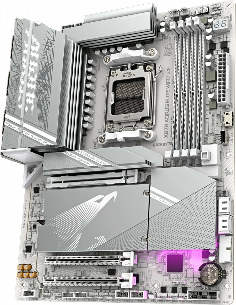Pllakë amë Gigabyte X870 A ELITE WF7 ICE, Socket AM5, DDR5, ATX, Argjendtë