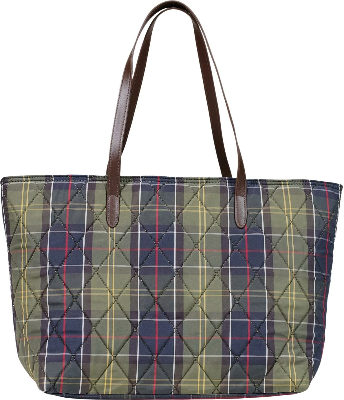Çantë shopper për femra Barbour Wetherham Quilted Tartan 262MLBA0344, e gjelbër
