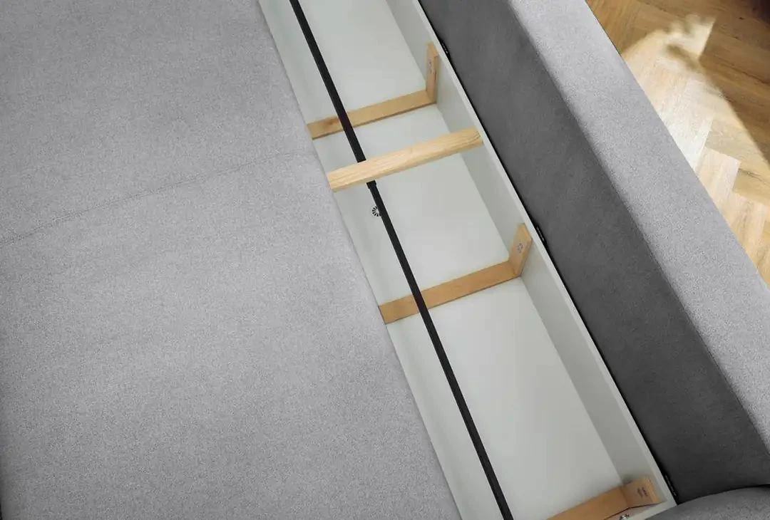 Divan-krevat treshe, Atelier del Sofa, Puffy, gri