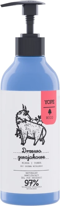 Xhel dushi për meshkuj Yope Guaiac Wood, Myrrh & Tonka 400ml