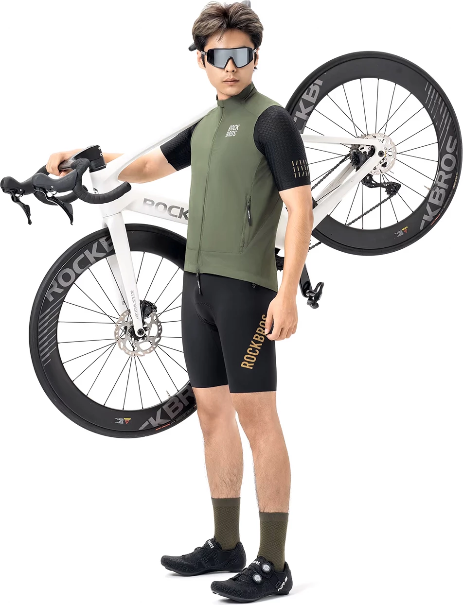 Jelek çiklizmi kundër erës Rockbros YDMJ003, madhësi S, UPF50+, zinxhir YKK dy-kahësh, gjelbër