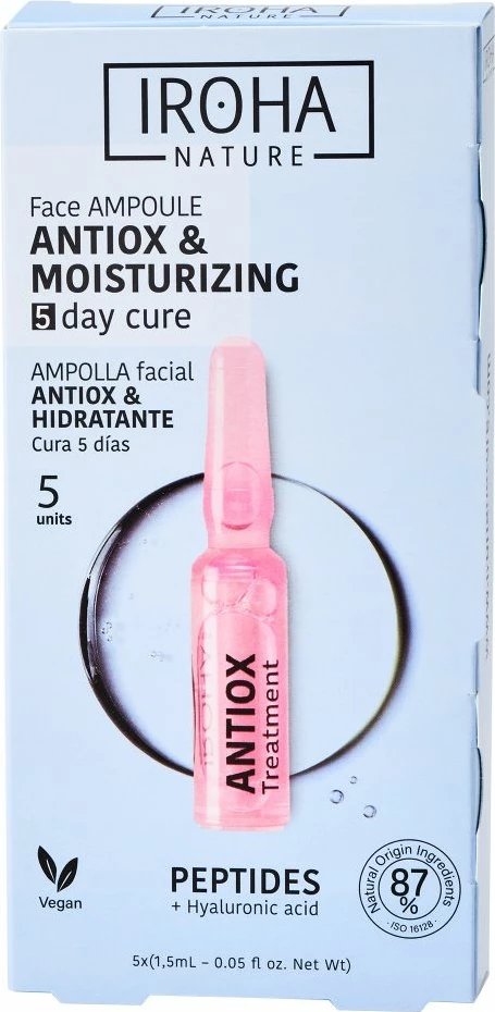 Ampula për fytyrë për femra IROHA nature Peptides Antiox, 5x1.5ml