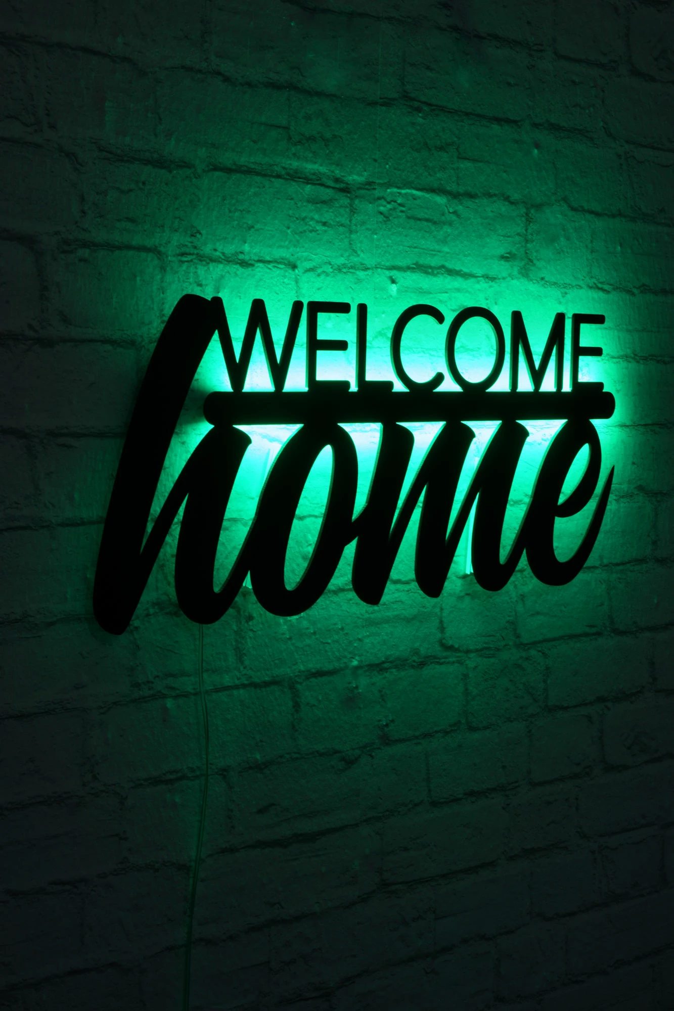 Dritë dekorative LED, Wallity, Welcome Home, e gjelbër