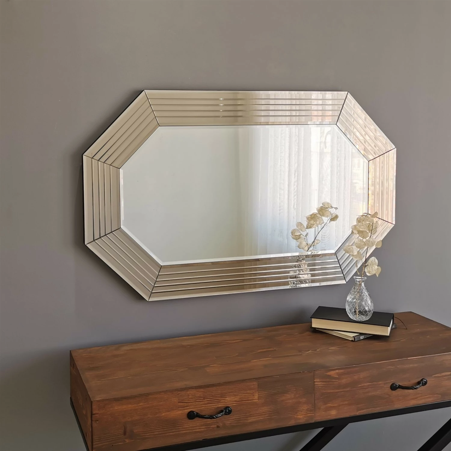 Pasqyrë bronzi Hanah Home, A312Y, 100x60cm