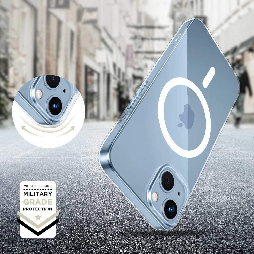Mbështjellës Tech-Protect FlexAir MagSafe për iPhone 13/14, Transparent