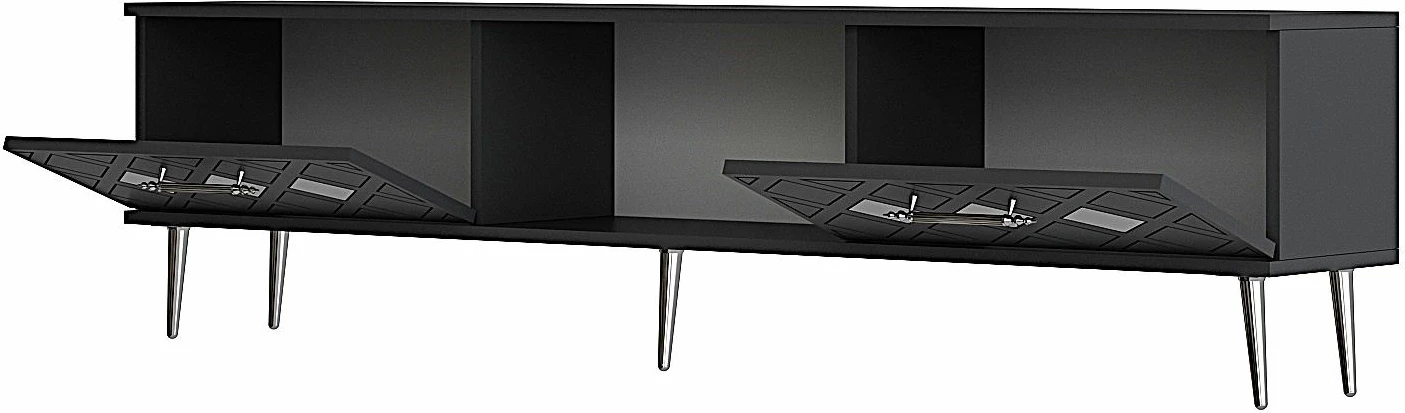 Komodë për TV Skye Decor, Dome, anthracite, silver