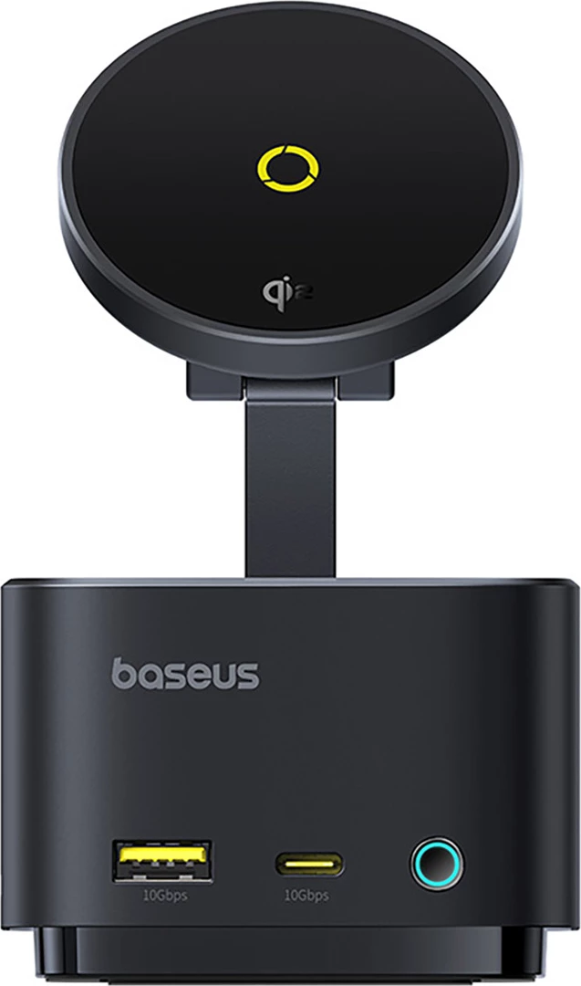 Kasë Baseus MagPro Series II 7-in-1 me karikues wireless MagSafe 15W, HDMI, USB-A, USB-C, SD/TF, e zezë