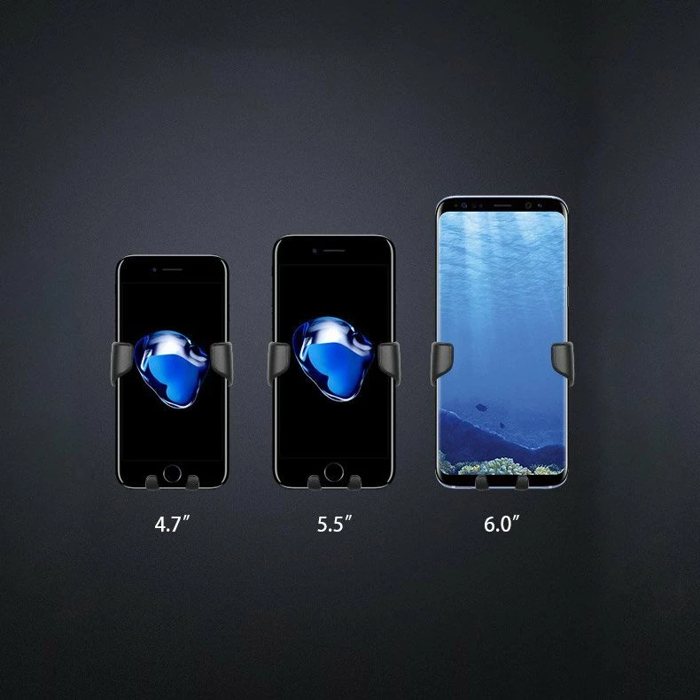 Mbajtës telefoni për veturë Hurtel H01, për grilë ventilimi, i zi