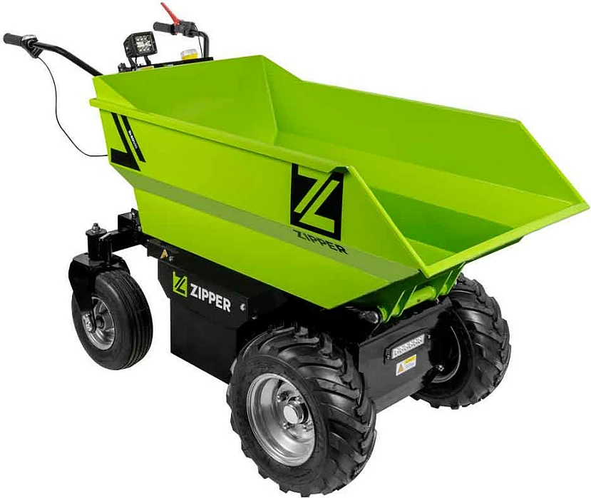 Dumper elektrik ZIPPER ZI-ED500, 48V, 4 rrota, gjelbër/zi