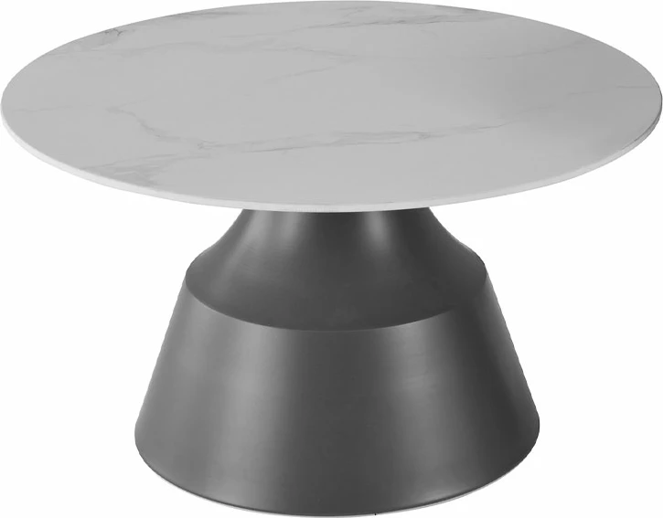 Set tavolina kafeje KAIA, 2 copë, e bardhë/zezë, 70x70x40