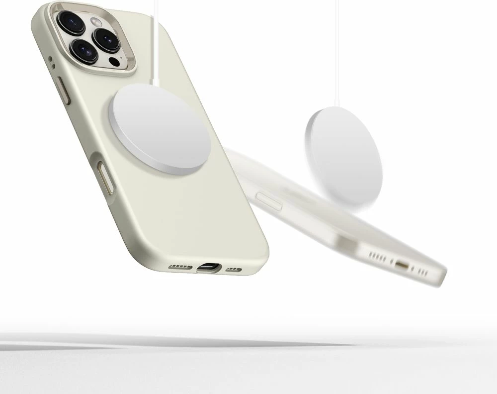 Mbështjellës Tech-Protect Silicone PU MagSafe për iPhone 16 Pro, Bezhe