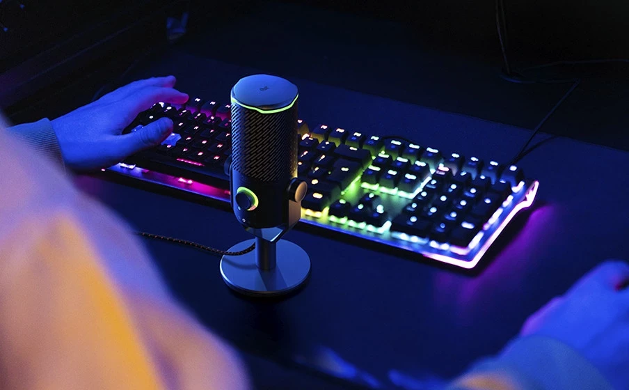 Mikrofon JBL Quantum Stream Studio, 4 mënyra regjistrimi, RGB VU meter, i zi