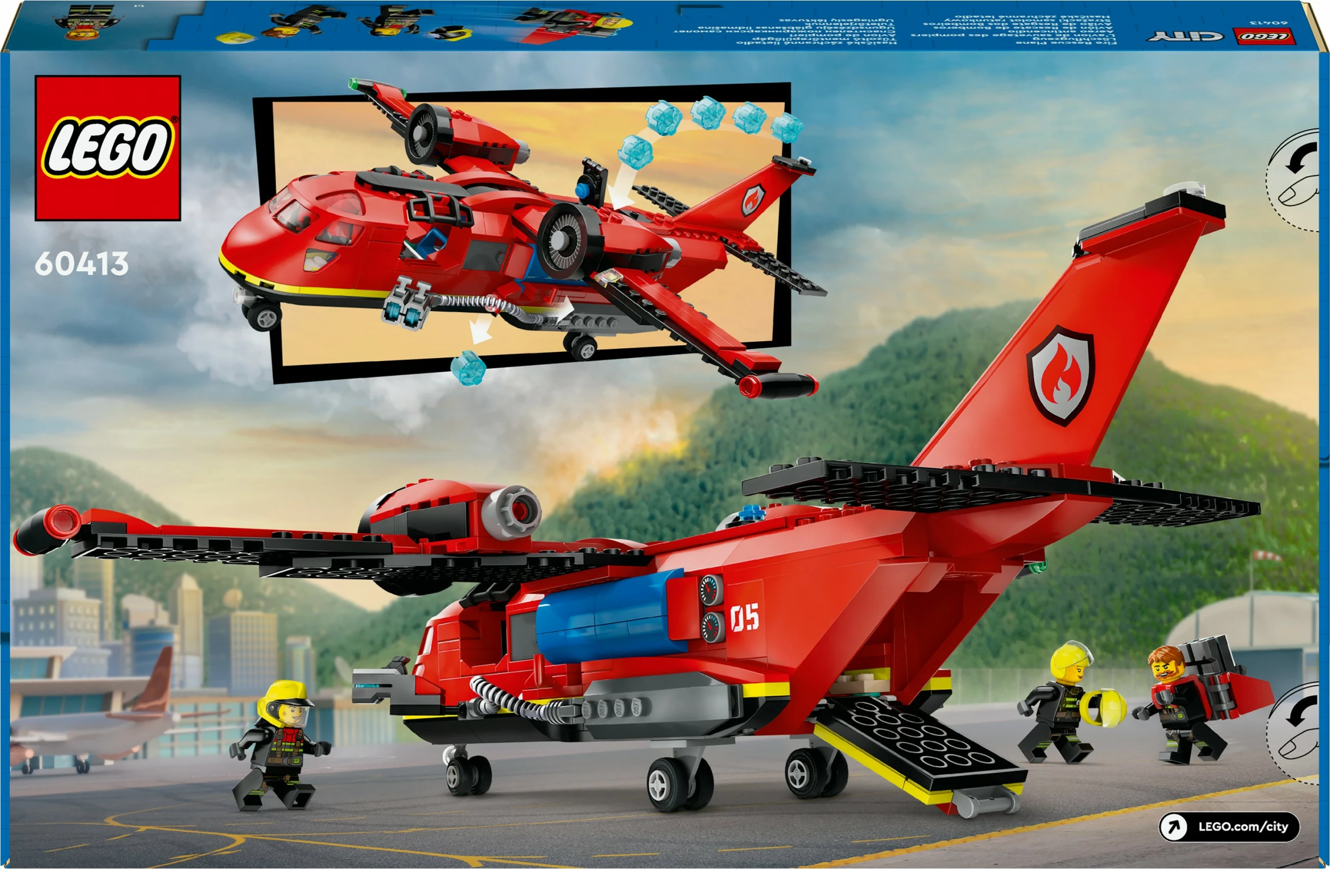 Set ndërtimi LEGO Fire Rescue Plane 60413, 478 pjesë, shumëngjyrësh