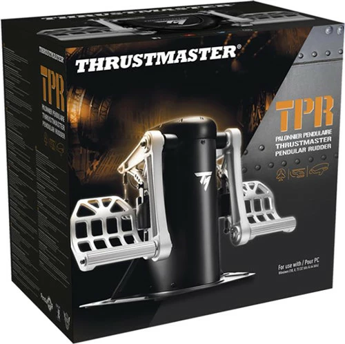 Pedale rudder për flight simulator Thrustmaster TPR Pendular Rudder, zi/argjend
