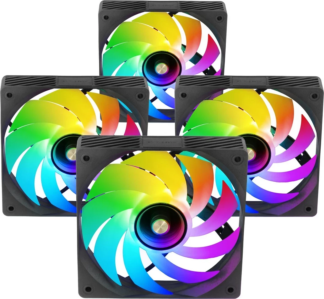 Set ventilatorësh për kasë kompjuteri TACENS Mars Gaming MFSI4KIT, 4x12 cm, LED gjelbër, i zi