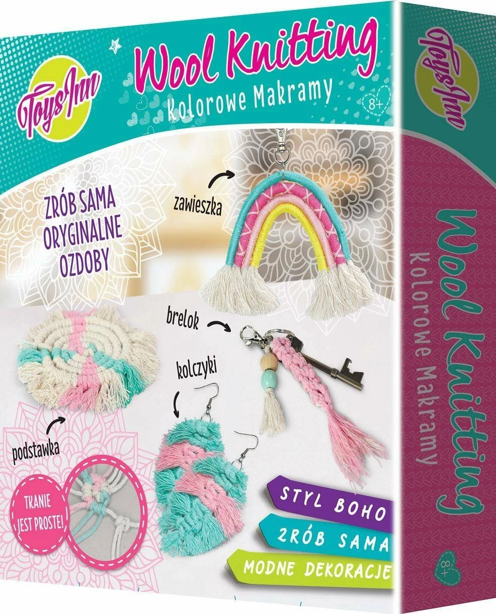 Set makrame Stnux Wool Knitting, për fëmijë 8+