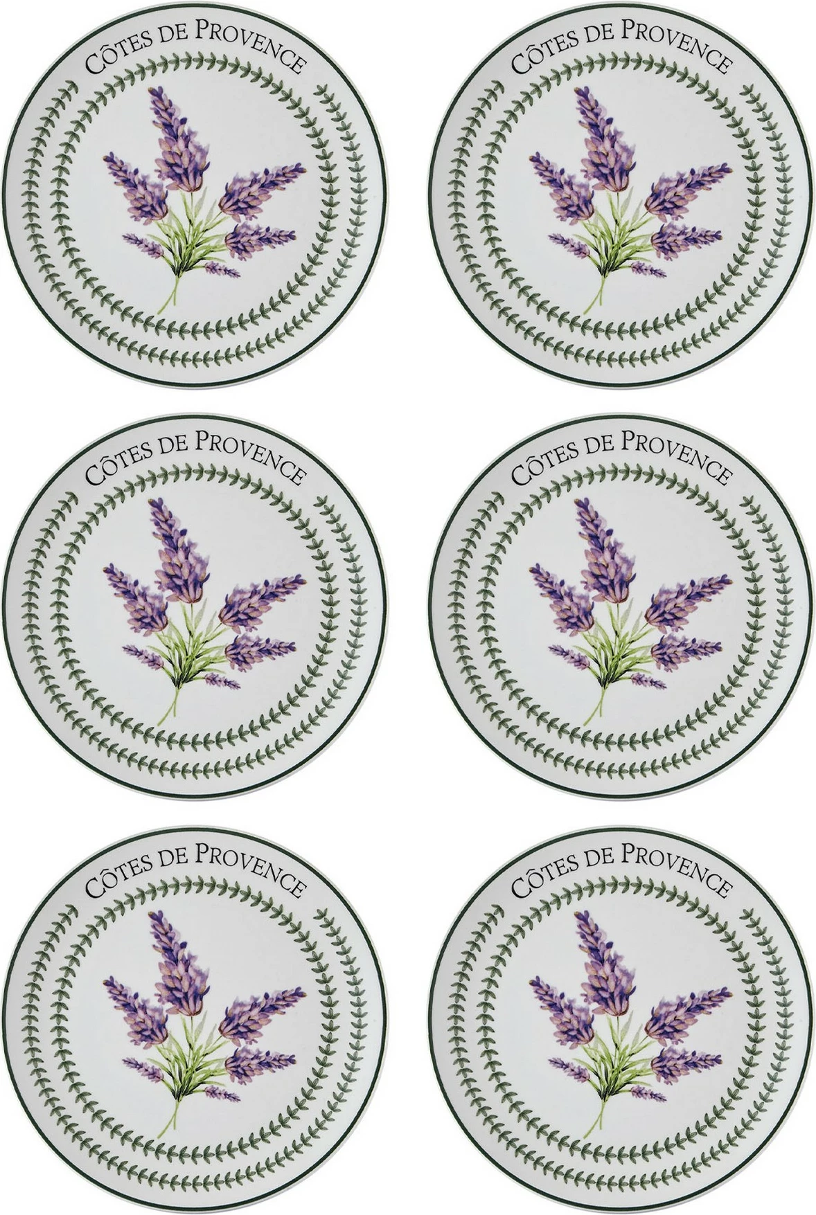 Set pjatash ëmbëlsirash qeramike (6 copë), Hermia, PRC0002