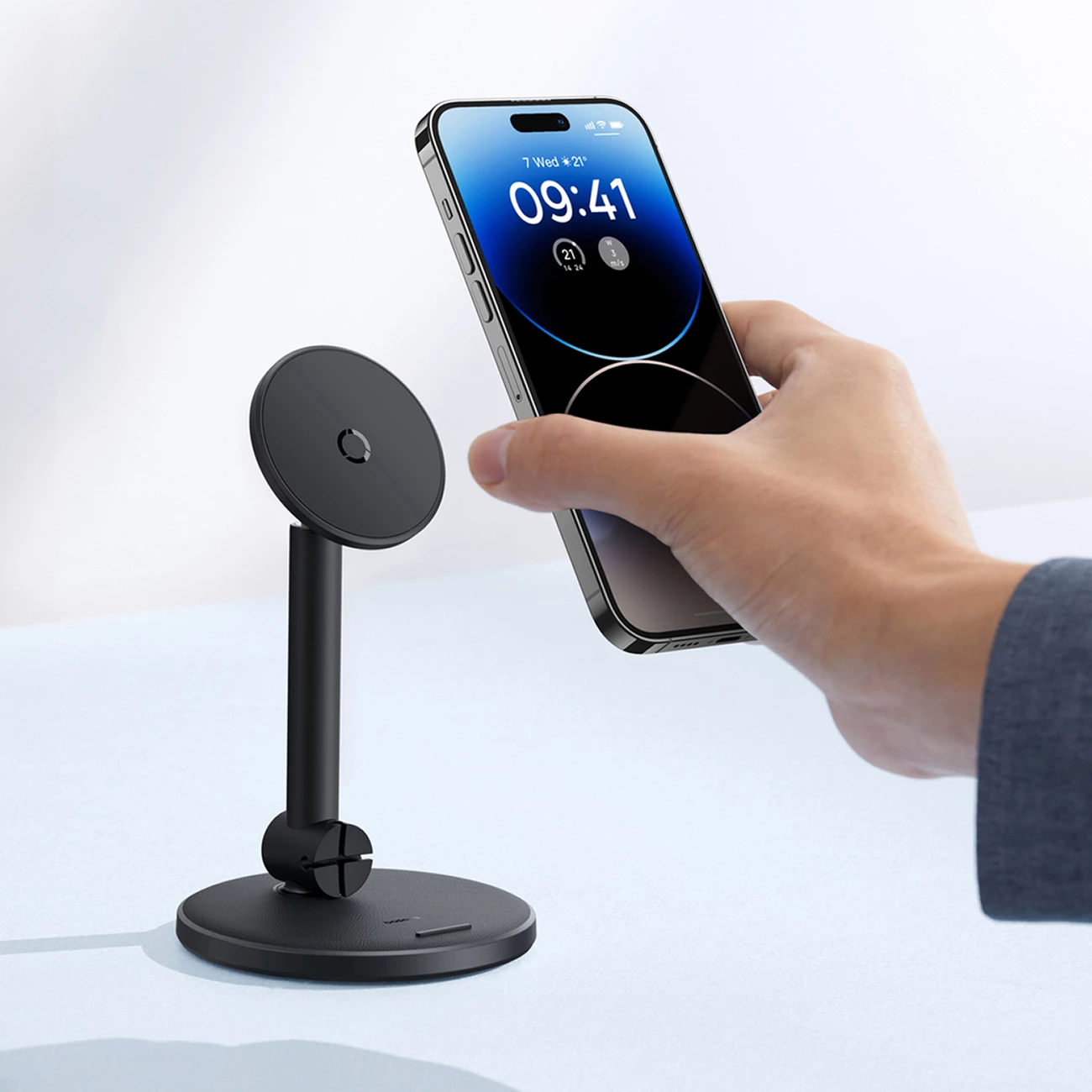 Mbajtës magnetik telefoni Baseus MagPro, B10564100121-00, i zi