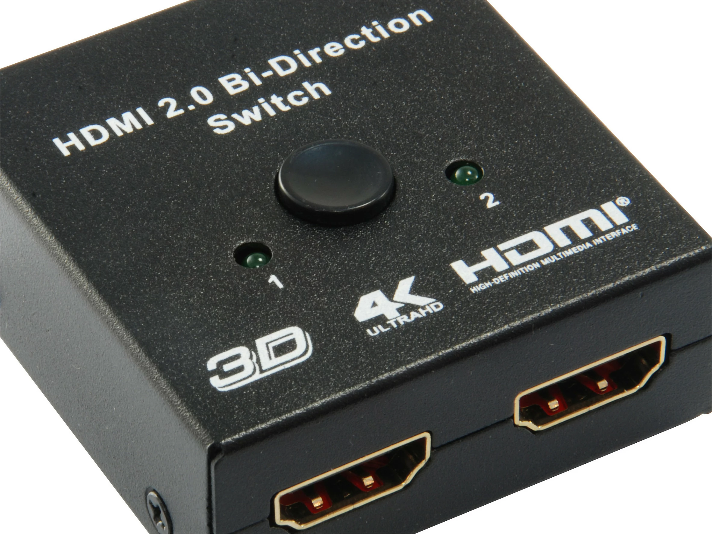Switch HDMI bi-drejtimësh EQUIP HDMI 2.0, 2x HDMI In 1x HDMI Out, 4K/3D, i zi