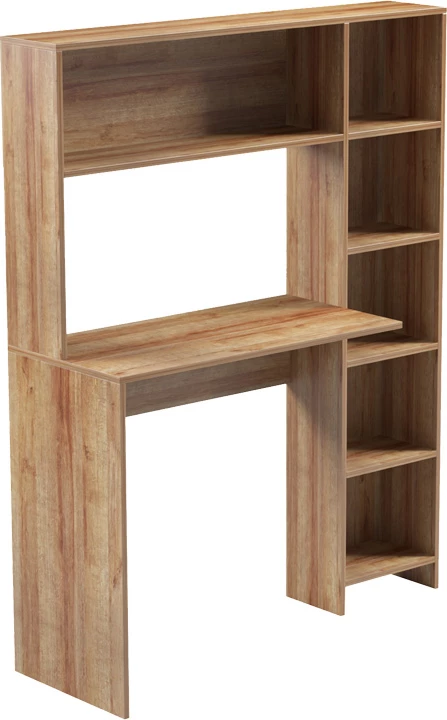 Tavolinë pune me raft librash, ngjyrë lisi, Janson, 113.2x40x141.8cm