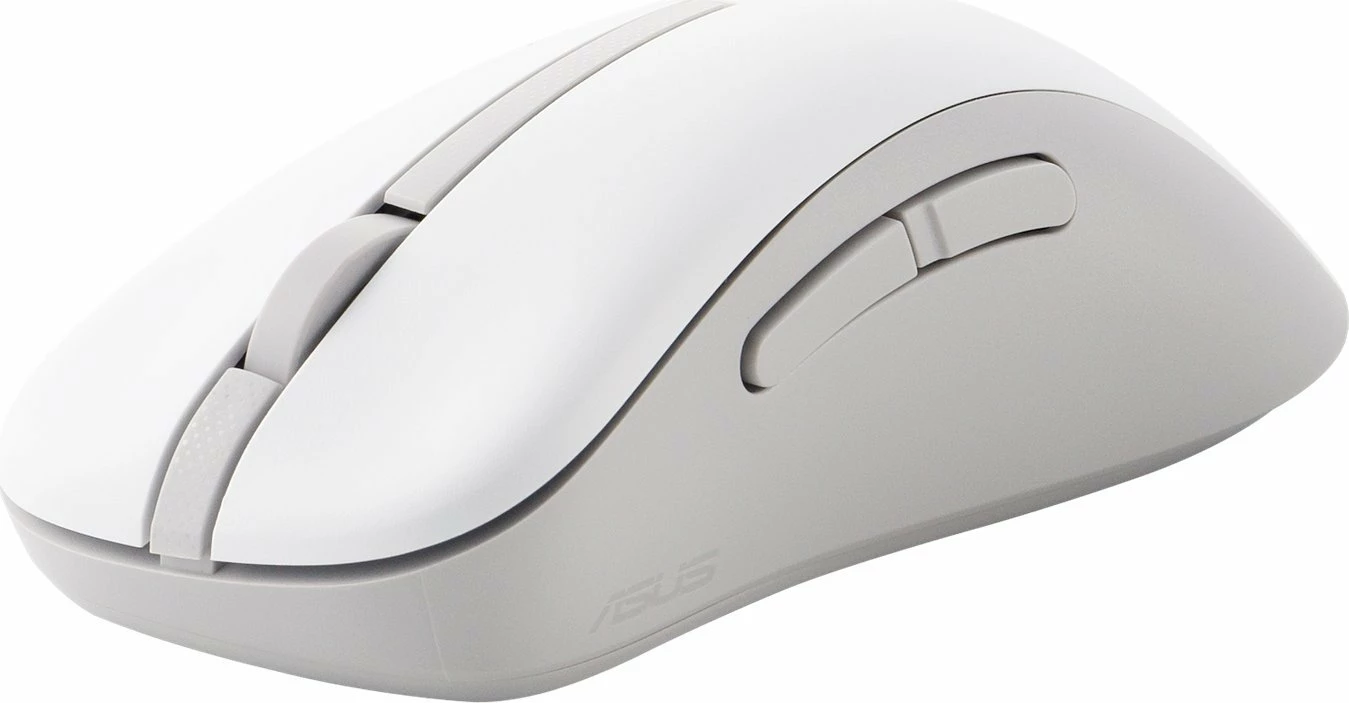 Maus wireless Asus MD102 1600 DPI Bluetooth/2.4 GHz 5 butona, i bardhë