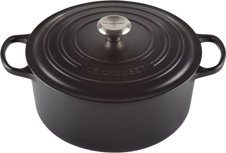 Kaserolë gize rrethore Le Creuset Signature, 26 cm, e zezë, 21177260000430