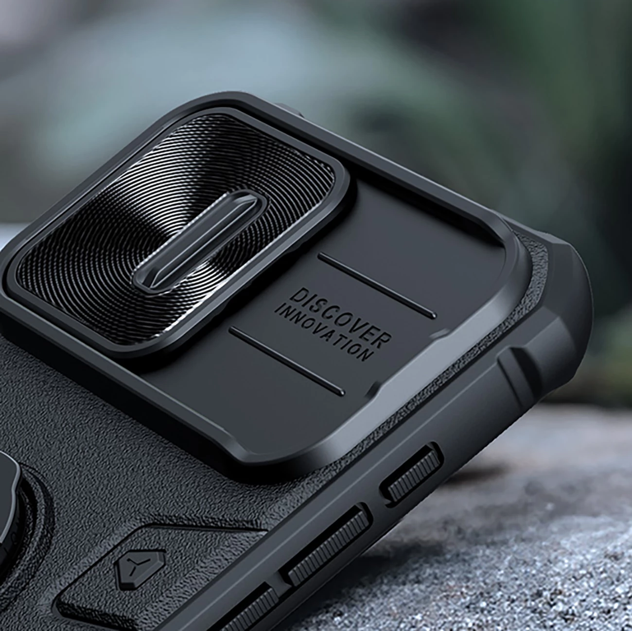 Mbështjellës Nillkin CamShield Armor për iPhone 15 Pro Max, i zi