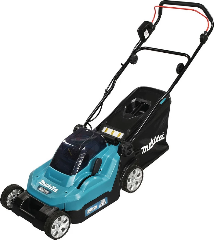 Kositës bari me bateri Makita DLM382PM2, 36V (2x18V), 2x 4.0Ah, blu/zi