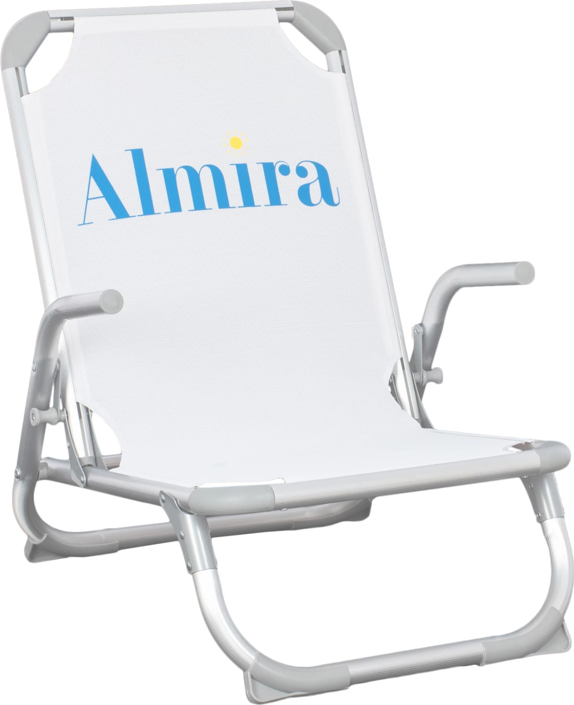 Karrige për plazh, tip i rëndë, alumin, e bardhë, FH5053.03, 56x70x66 cm