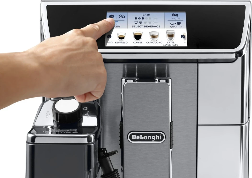 Aparat kafeje automatik DeLonghi PrimaDonna Elite ECAM 650.75.MS 1450W, argjend/zezë