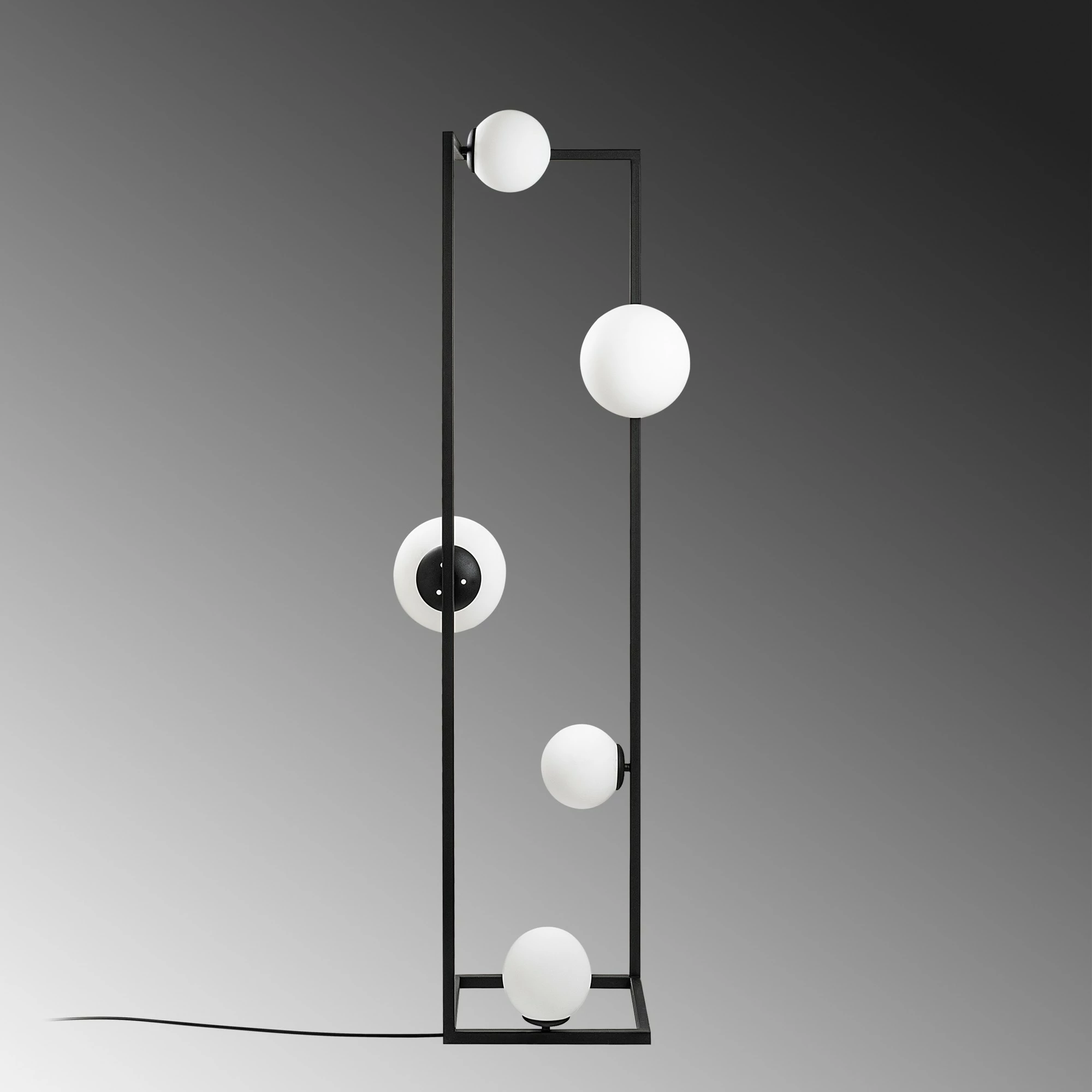 Llambë dyshemeje Opviq, këndore, e zezë, 13775