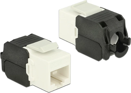 Modul Keystone RJ45 DeLOCK 86266, LSA, zi/bardhë