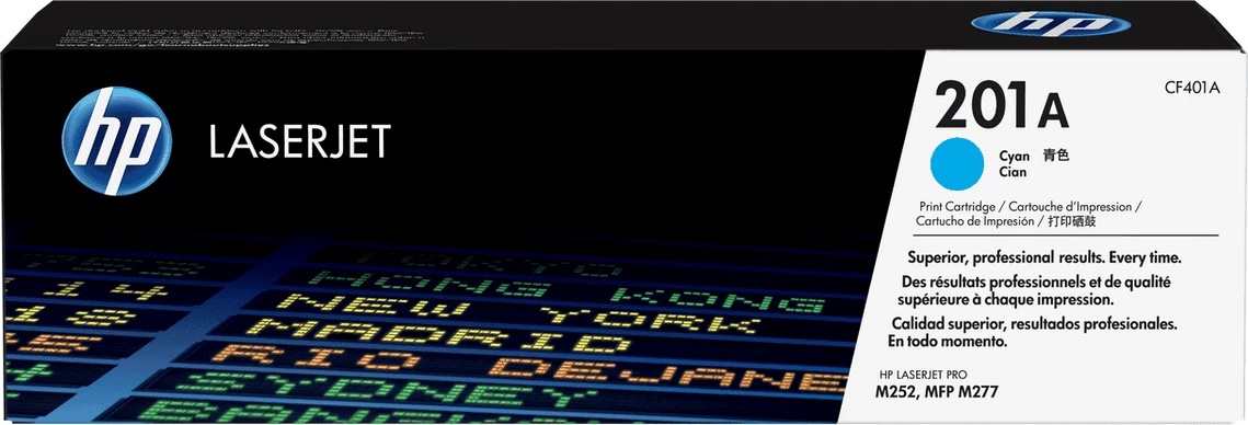 Toner HP 201A CF401A standard, rendiment 1330 faqe, cyan