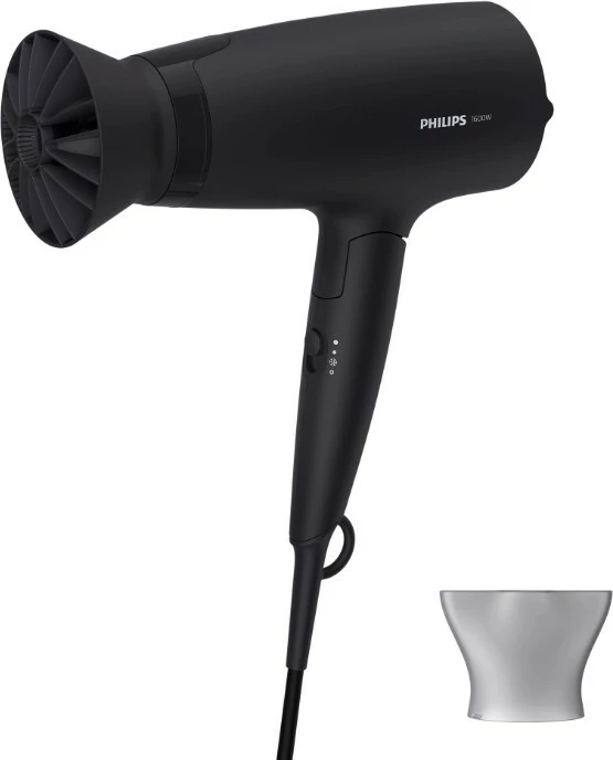 Fen Philips BHD308/10 1600W ThermoProtect me dorezë palosëse, e zezë